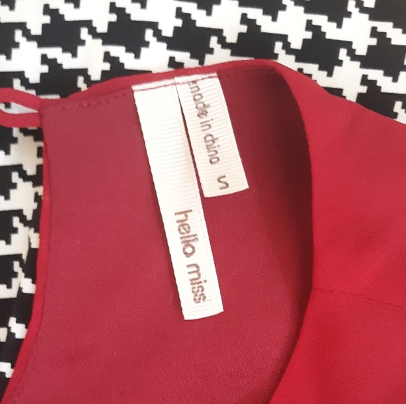 Hello miss houndstooth pleated dress small *A1 - Picture 7 of 7